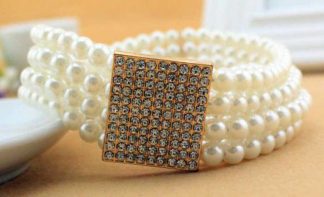 Belt ABS Pearl Diamante Square