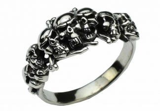 Silver Ring Multiple Skulls