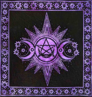 Altar Cloth Triple Moon Purple