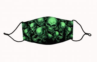 Mask Glow In Dark Green Skulls