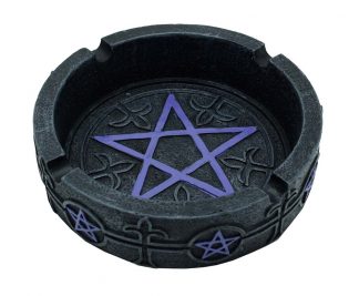 Ashtray Black Purple Pentagram