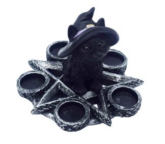 Black Cat T-Light Holder