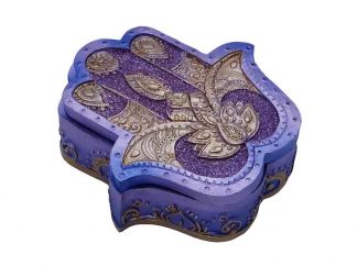 Box Zen Hand Purple 13.5X12cm