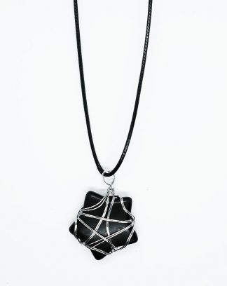 Necklace Star Obsidian Pentagram