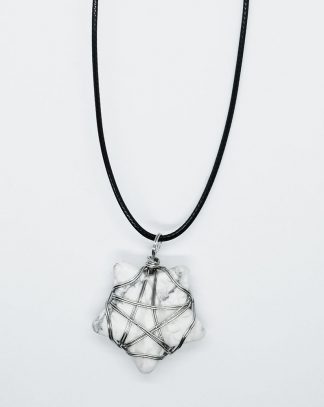 Necklace Star Howlite Pentagram