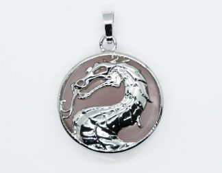 Pendant Dragon Rose Qz Round