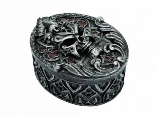 Box Skull Black 13.5X11X7cm