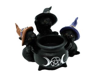 Tea Light Holder Cats Cauldron